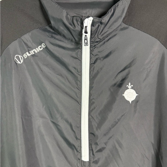 Sunice Golf Wind Shirt Mens Large 1/2 Zip Water Repellent Stretch Nylon Pullover - Picture 3 of 5